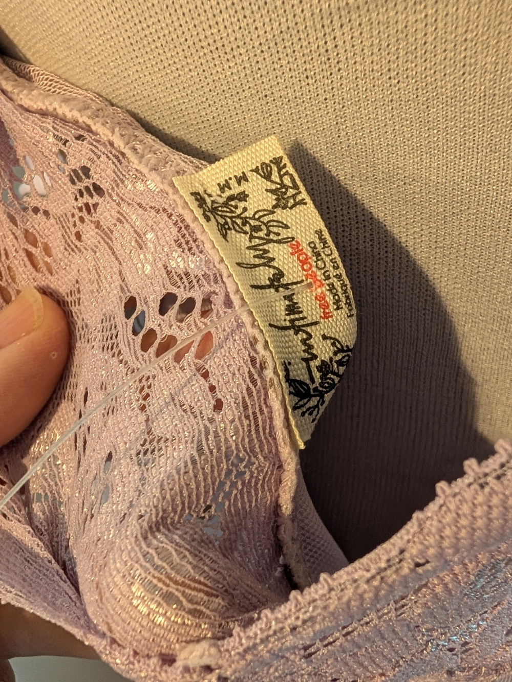 Free People Intimately Lavender Lace Floral Slip Dress - Picture 7 of 12